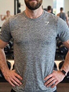 Gymshark Men’s Heather Gray Performance Tee
